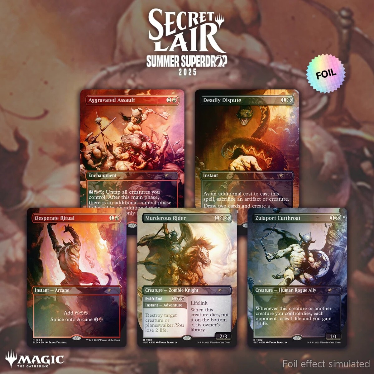 PREORDER MTG Secret Lair Art of Frank Frazetta Second Exhibition