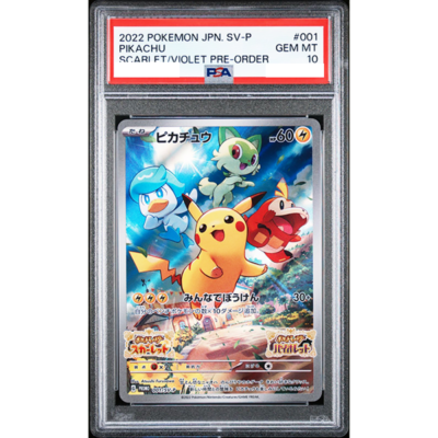 PSA 10 Pikachu Scarlet & Violet Promo 001/SV-P Pokemon Card
