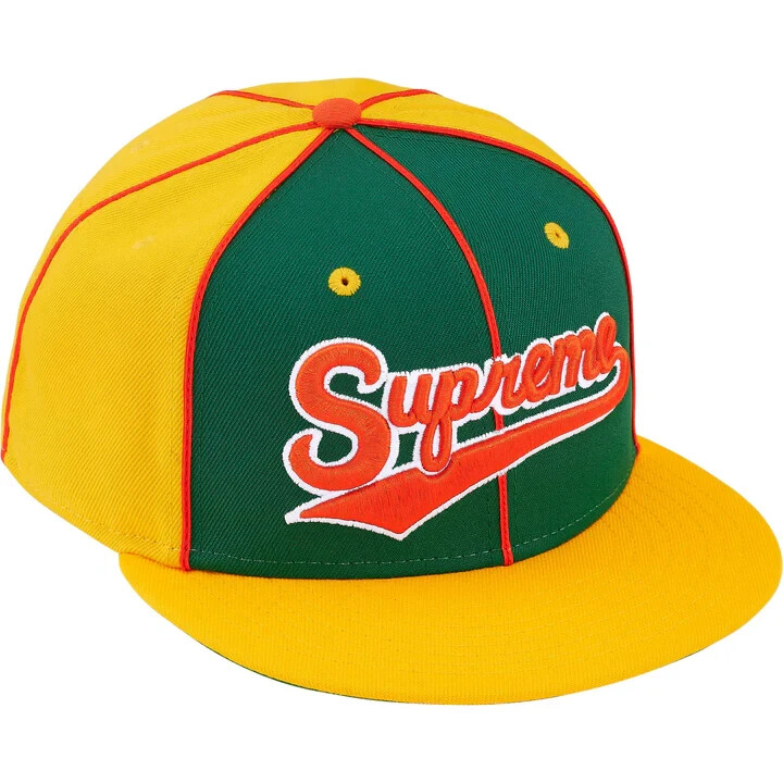 Supreme Piping Script Logo New Era Yellow | eBay