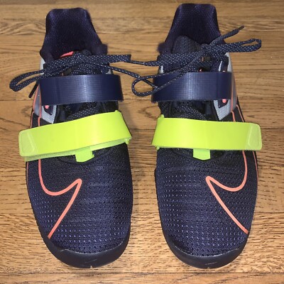 Nike Romaleos 4 Blackened Blue Cyber Weightlifting Shoes - Men's