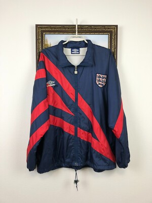 Vintage 90's Umbro England World Cup Football Windbreaker Soccer