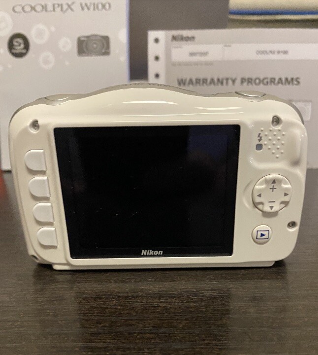 Nikon Coolpix W100 WHITE 13.2MP Water/shockproof 3X OpticalZoom