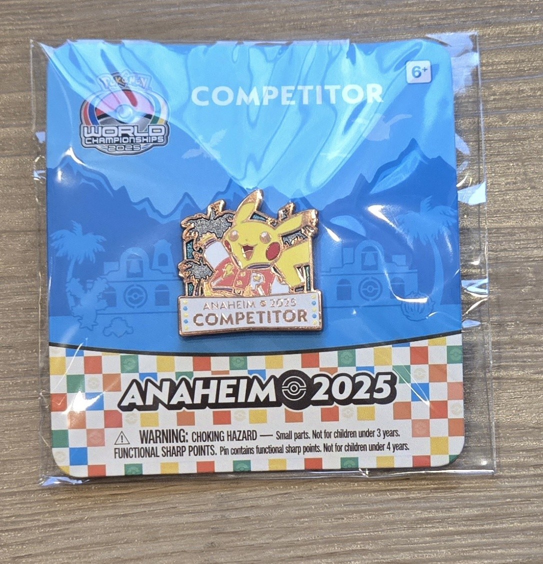 2025 Pokemon World Championships Competitor Pin Anaheim California