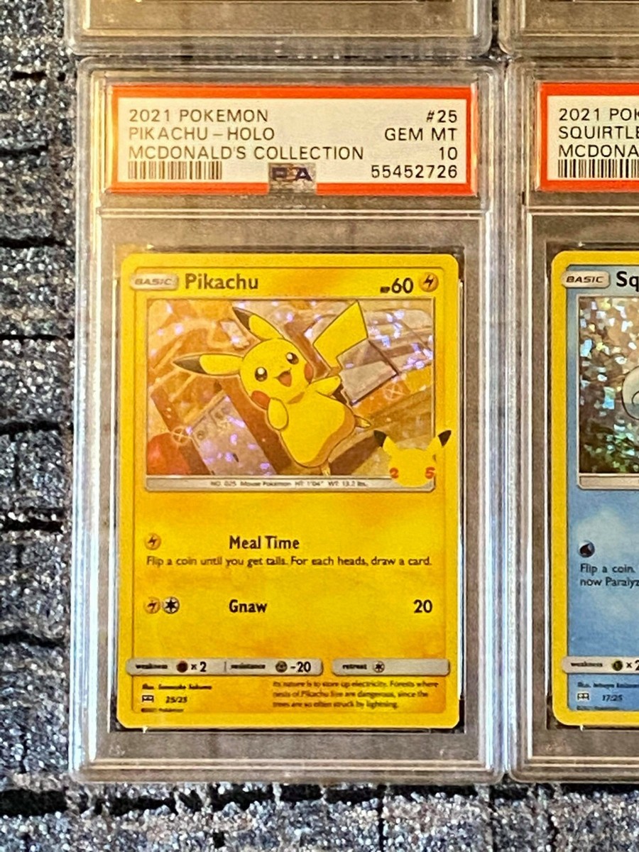 PSA 10 GEM MINT 2021 Pokemon McDonald's Pikachu HOLO 25/25! Rare