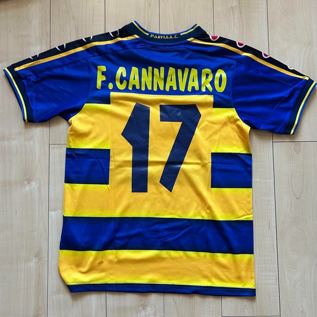 F. CANNAVARO #17 Parma Home Jersey 2001 2002 Original Champion