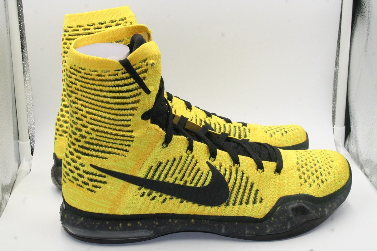 Nike Kobe X Elite Coda Tour Yellow Black Size 11 DS Opening Night