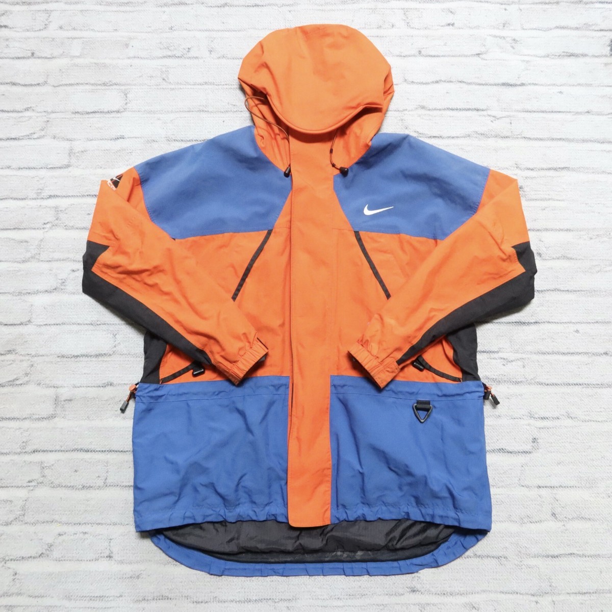 Vintage 90s Nike ACG Mountain Parka Jacket Size M Blue Orange NY