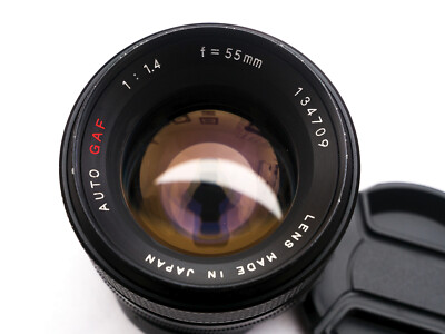 CLAed! Auto GAF (Chinon) 55mm f/1.4 TOMIOKA Planar lens m42