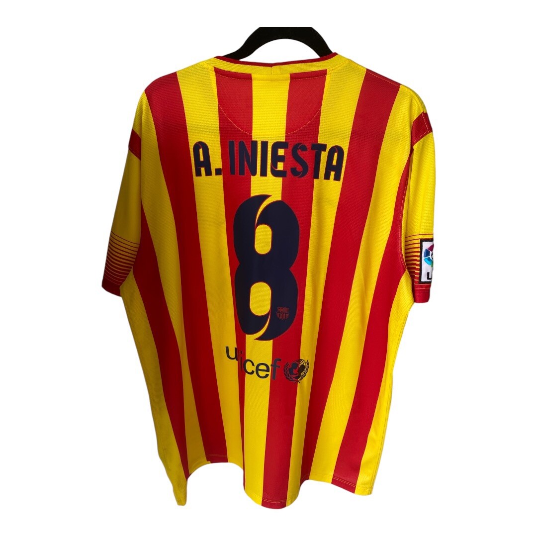 Nike 2013/2014 FC Barcelona Away Soccer Jersey. Catalan Flag
