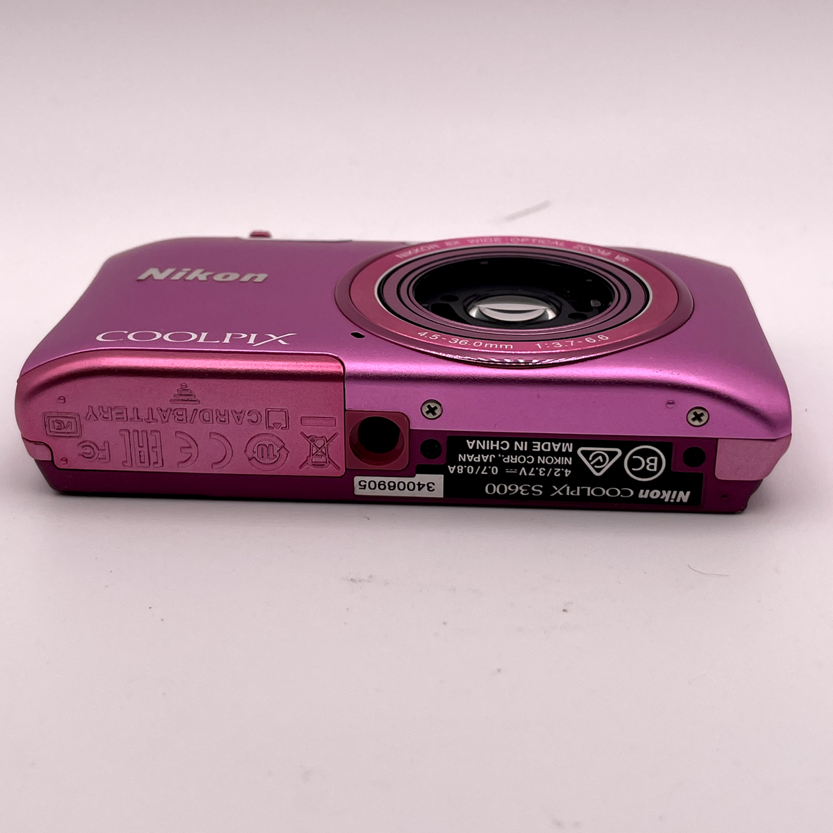 Nikon COOLPIX S3600 16MP Digital Camera – Pink – Lens Shutter