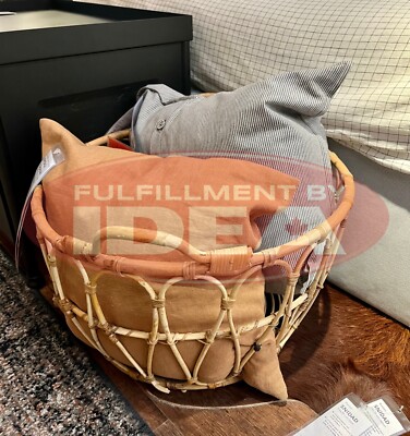 Brand New IKEA SNIDAD Rattan Basket 54X39 Cm (21 ¼X15 ¼ 