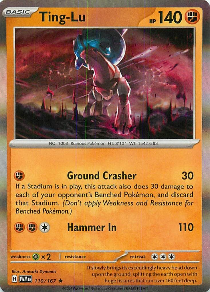 Ting-Lu 110/167 Holo Rare Twilight Masquerade SV06 Pokémon TCG