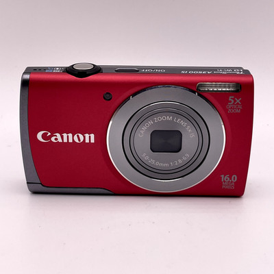 Canon PowerShot A3500 IS 16.0MP Digital Camera – Red – Tested
