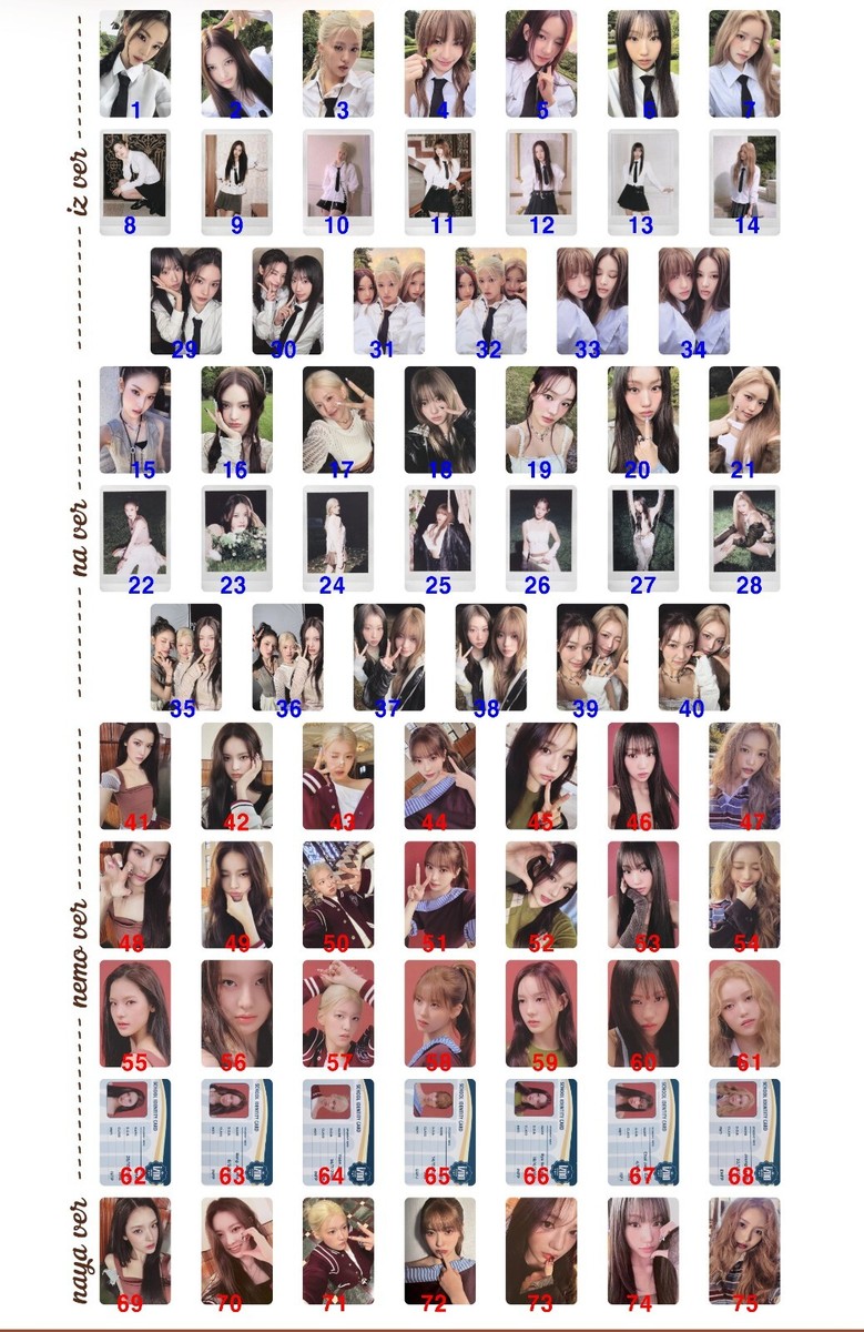 IZNA - THE FIRST MINI ALBUM N/A ALL VERSION OFFICIAL PHOTOCARD KOR