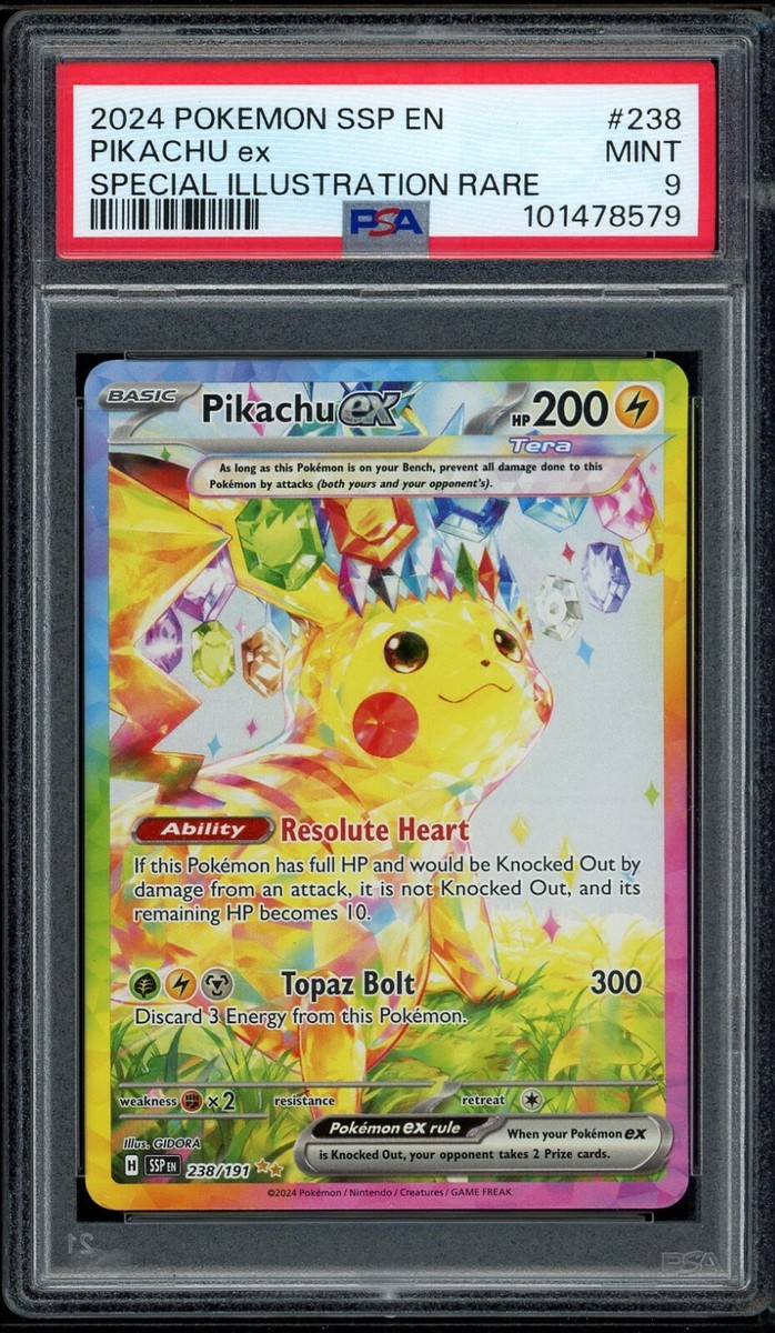 2024 PSA 9 Pokemon Surging Sparks Pikachu ex Special Illustration