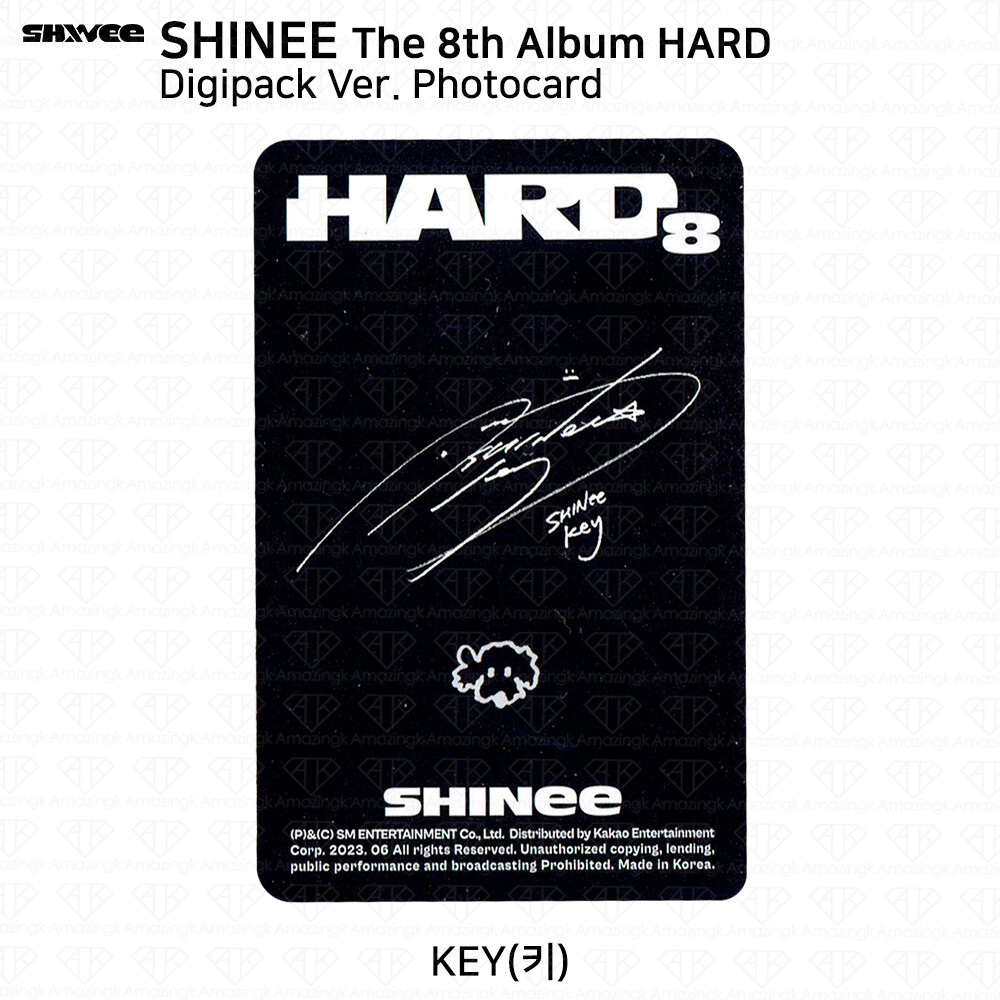 SHINee The 8th Album HARD Smini Digipack Ver Photocard Onew Key
