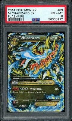 2014 Pokemon XY Flashfire M Charizard EX FULL ART #69 PSA 8 NM-MT