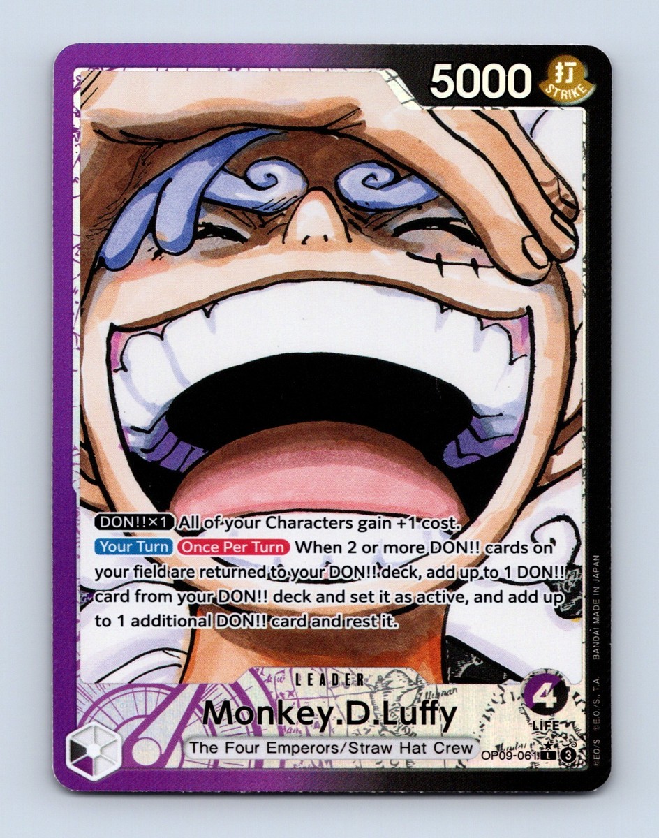 Monkey D Luffy OP09-061 Leader Manga Parallel One Piece Card