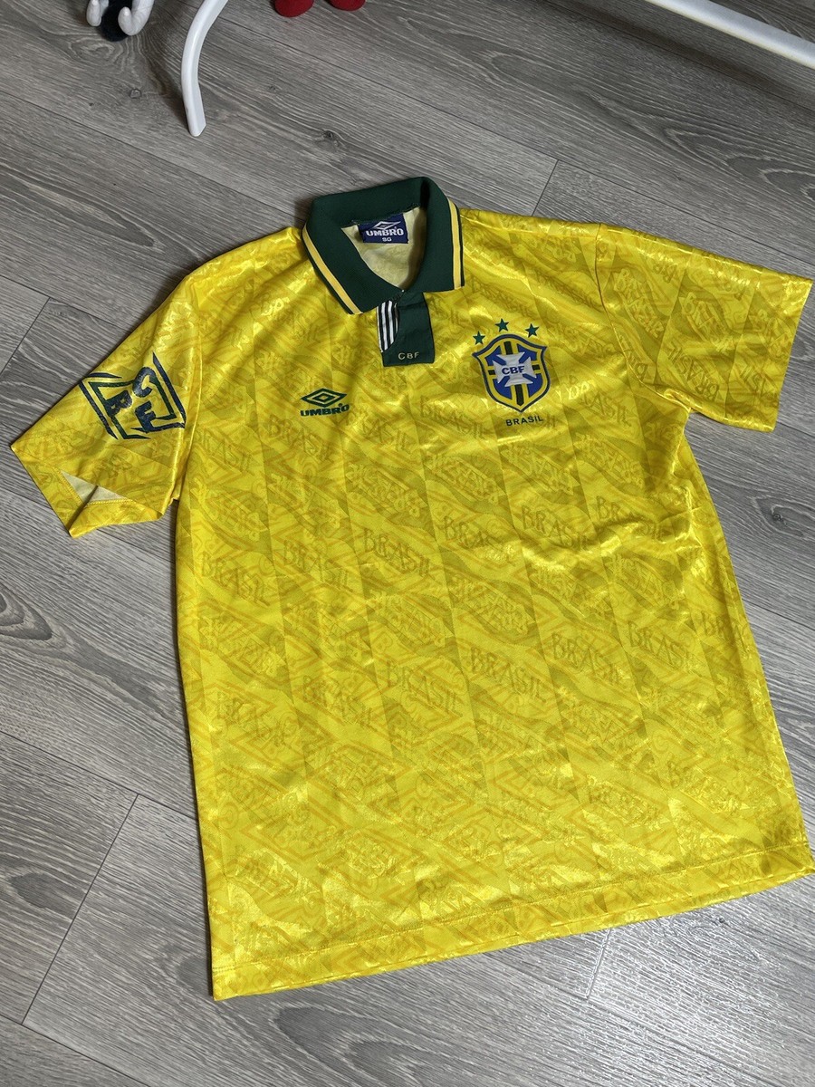 Umbro Brasil 90s Vintage Jersey Football Jersey Player Home SG