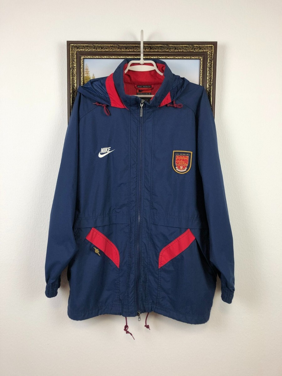 Vintage Nike 90's Arsenal Football Jacket Soccer Gunners Rare