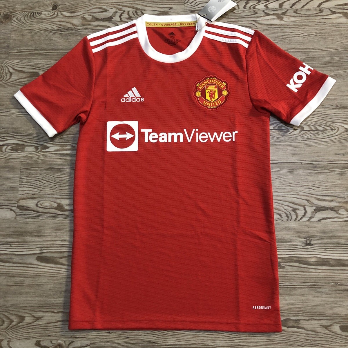 Adidas Manchester United 21/22 Home Jersey Red White Mens Sz M
