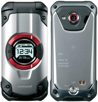 AU TORQUE X01 KYF33 SSA SIKVER mobile flip phone smartphone