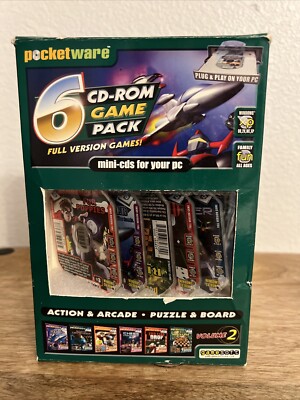 Pocketware 6 CD-ROM Game Pack Action And Arcade+ Puzzle & Board