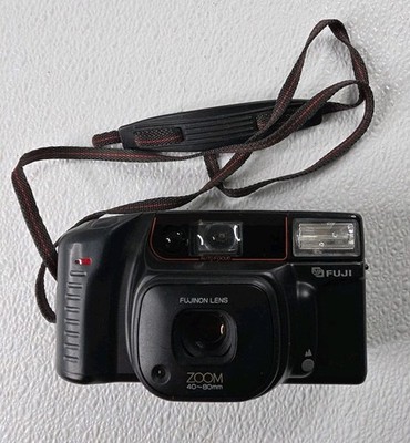 FUJI Zoom Cardia 800 Date AF Black 35mm Point & Shoot Film Camera