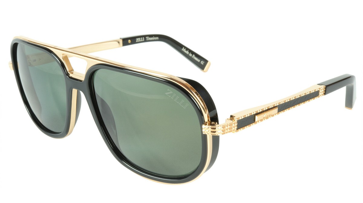 ZILLI Sunglasses Titanium Acetate Leather Polarized France