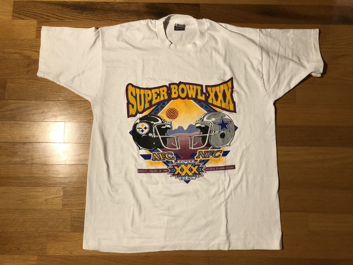 VTG XL Super Bowl 30 XXX Dallas Cowboys Pittsburgh Steelers NFL