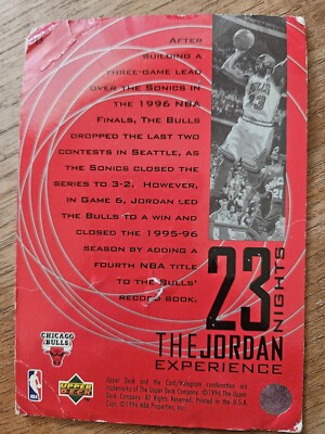 1996-97 Upper Deck 23 Nights The Jordan Experience Jumbo #23