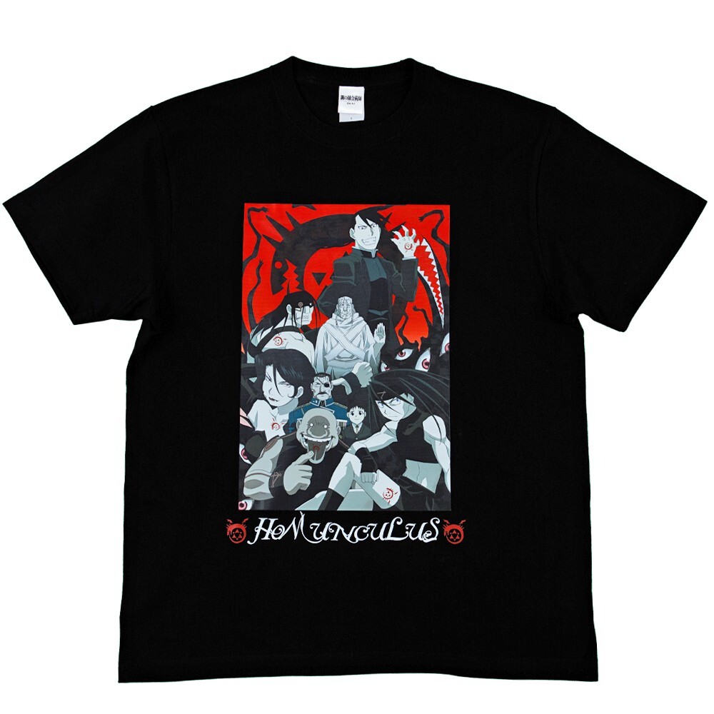 Fullmetal Alchemist HOMUNCULUS T-shirt Black XL Size Unisex Japan