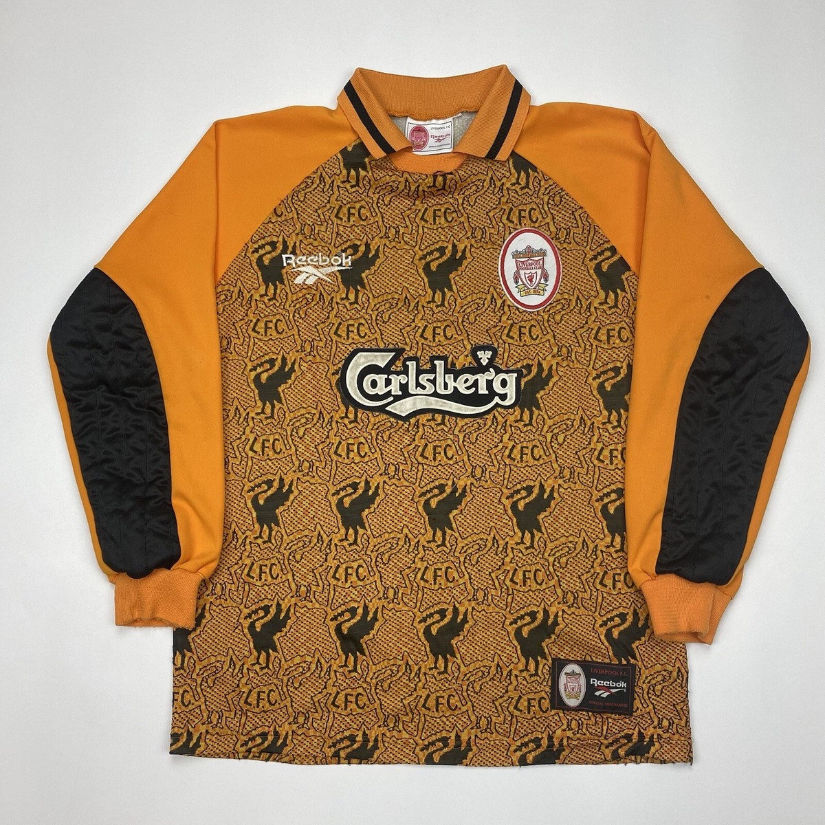 Vintage Liverpool 1996 1997 Goalkeeper Reebok Football Shirt