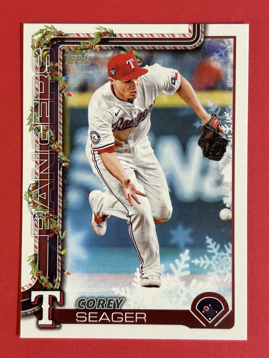 Corey Seager 2025 Topps Holiday (SP) Holiday Snowflake Back #H125