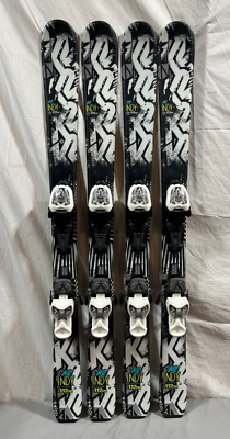 K2 Indy 112cm 96-70-86 Kids Rocker Skis Marker 4.5 Adjustable