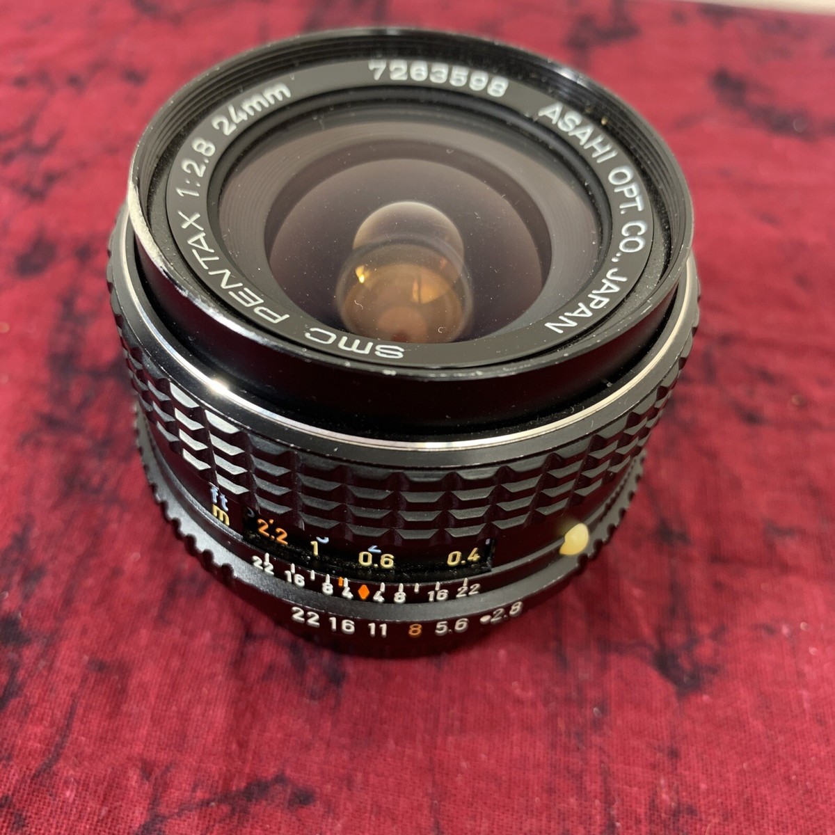 SMC Pentax 24mm F2.8 1:2.8 ASAHI Optical Prime Lens Fixed f/2.8