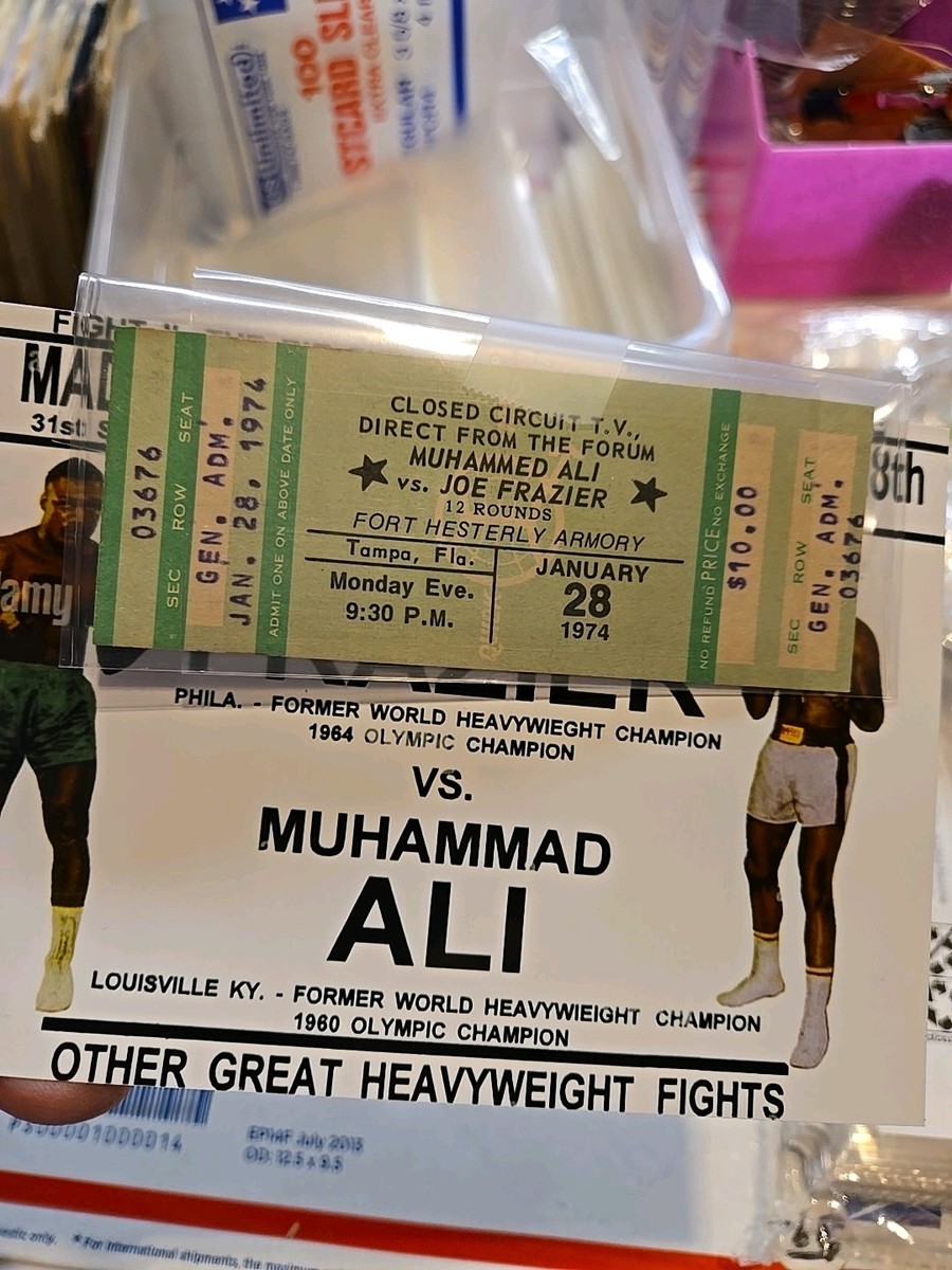 Muhammad Ali VS Joe Frazier Fight 2 Ticket ALI WINS. Rare | eBay