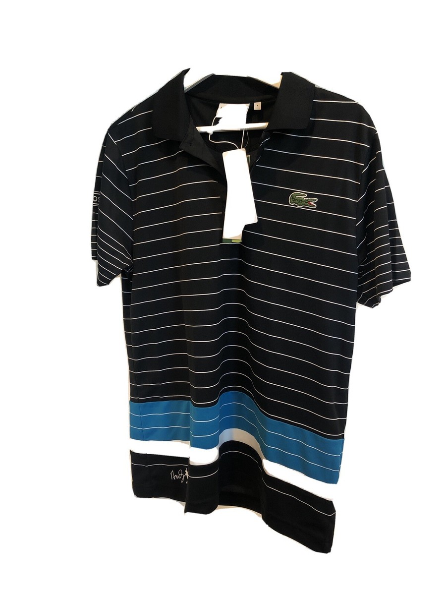 LACOSTE - Andy Roddick Men's Size 4 (M) Black Stripe Tennis Polo