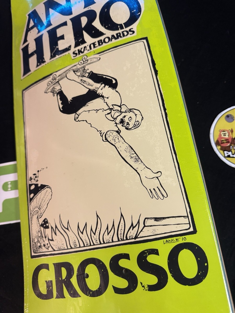 RARE Anti Hero Jeff Grosso Lance Mountain Art Shaped Skateboard