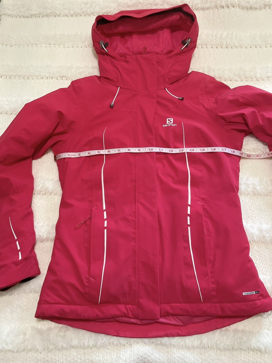 Salomon Women's Ski Jacket Hooded Advanced Skin Dry 10K/10K Sz XS