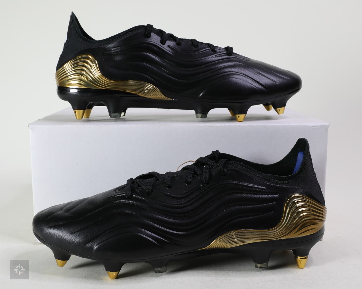 Adidas Copa Sense.1 SG Black Gold Athletic Soccer Cleats Men's