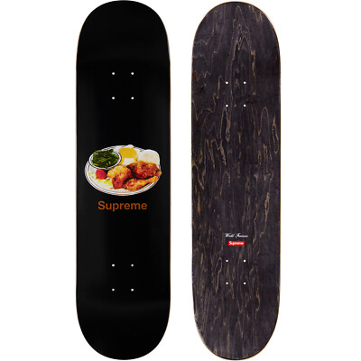 Supreme Chicken Dinner Skateboard Deck Black/White SS18 (SS18SB7