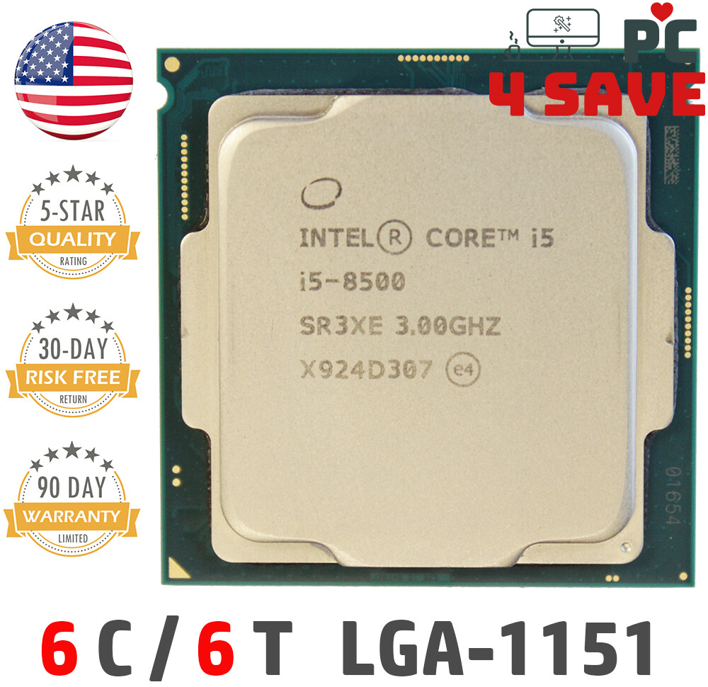 Intel 8th Gen Core i5-8500 SR3XE 3.0GHz (Turbo 4.1GHz) 6-Core 9MB