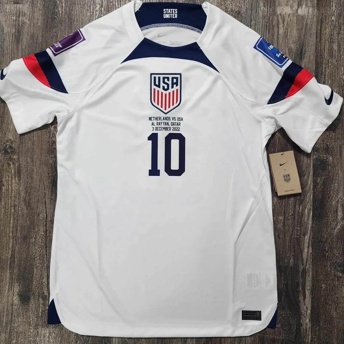 2022 Nike USA Home Soccer Jersey Christian Pulisic Men M World Cup