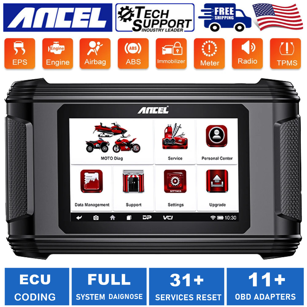 ATV UTV Motorcycle Full System Fault Code Reader Scanner OBD2