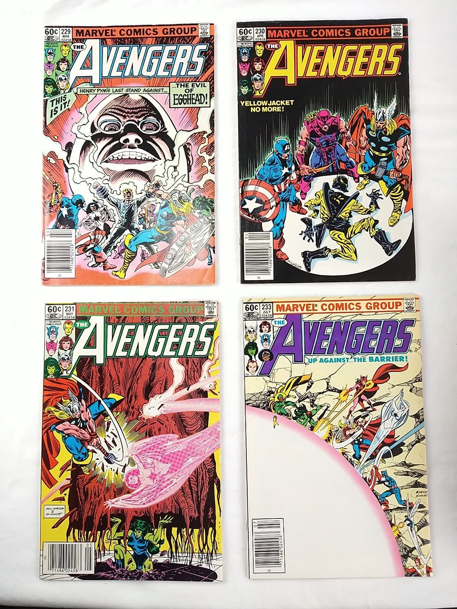 Avengers #229 230 231 233 (1983 Marvel Comics) 8.5-9.4 Newsstand