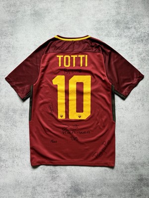 AS ROMA #10 TOTTI 2017 2018 HOME SOCCER JERSEY FOOTBALL SHIRT NIKE
