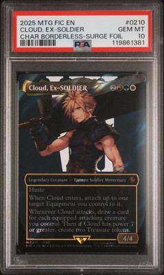 2025 MTG FINAL FANTASY COMMANDER SURGE FOIL #0210 CLOUD, EX
