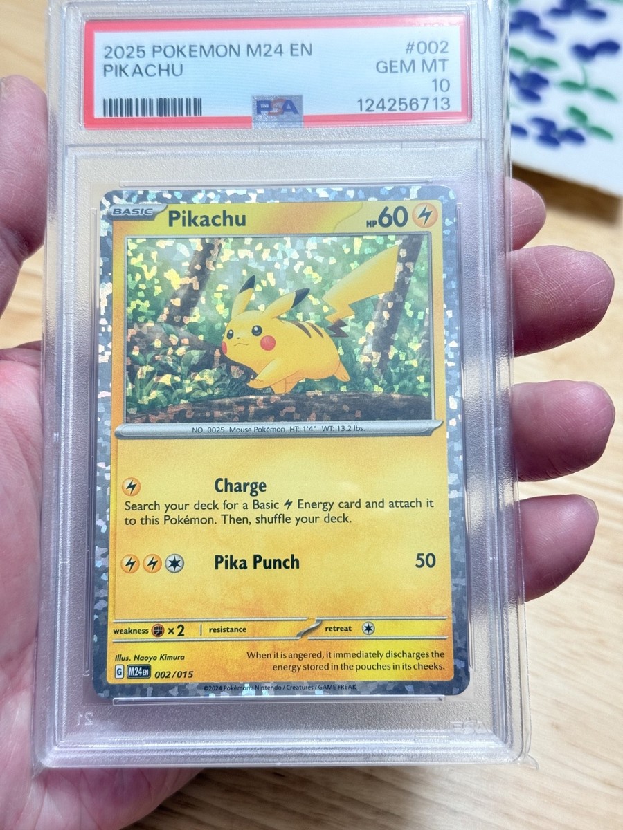 PSA 10 English 2025 Pikachu Holofoil Pokemon Card PROMO M24