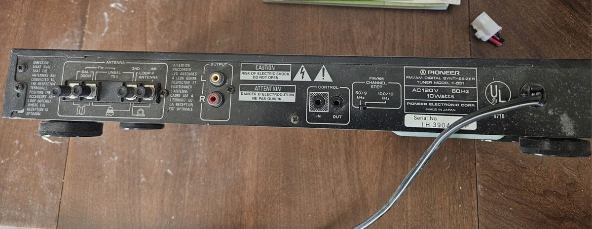 PIONEER F-551 Tuner - AM FM Digital Stereo Tuner. UNTESTED | eBay